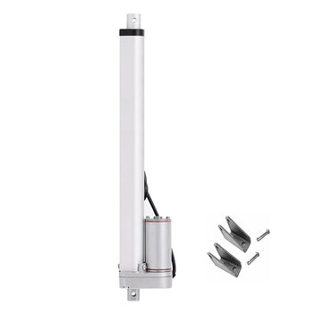 Heavy Duty Linear Actuator 12 Inch Stroke 225 lb Max Lift Output 12-Volt DC with Mounting Brackets