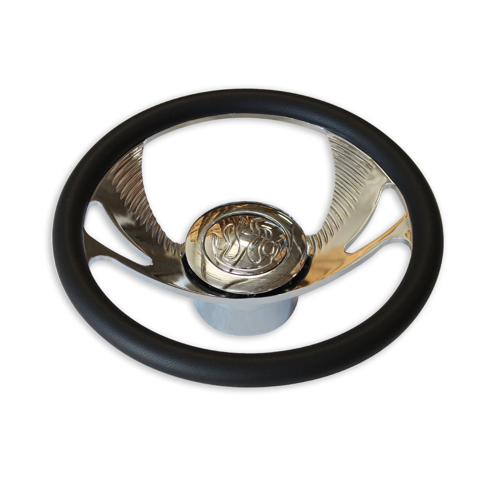 30" Tilt Manual Steering Column w/Adapter + 14" Steering Wheel+ Horn Button