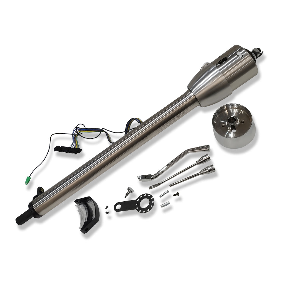 Stainless Steel 28" Auto Steering Column w/ Shift Indicator & Adapter Universal