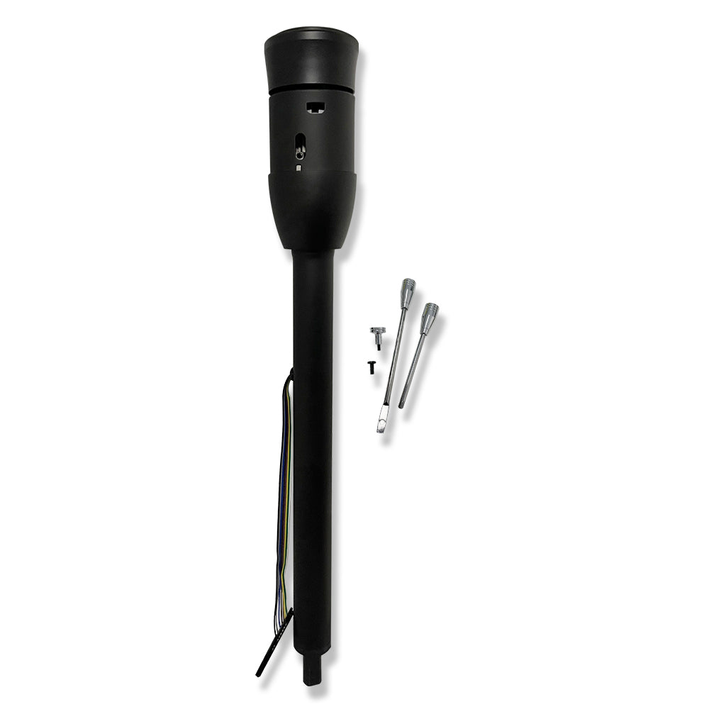 30'' Manual Steering Column w/ 9 Hole Wheel Adapter NO Key GM Hot Rod Black