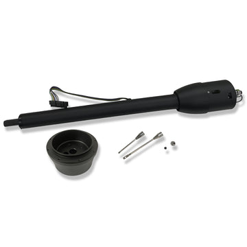 Black 28" Tilt Manual Steering Column w/ 9 Holes Wheel Adapter No Key GM