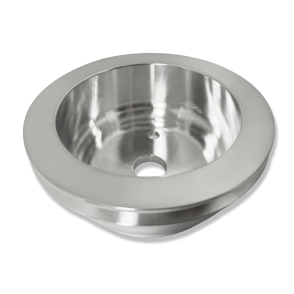 For SBC Small Block Chevy LWP Single Groove Crankshaft Lower Pulley Polished
