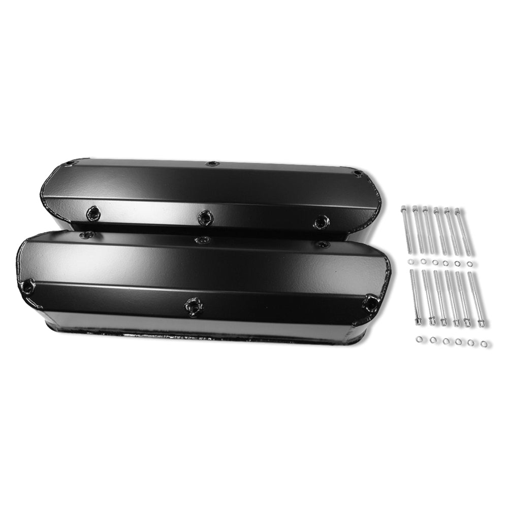Fabricated Tall Aluminum Valve Covers Black for SBF 5.0L Mustang 289 302 351W