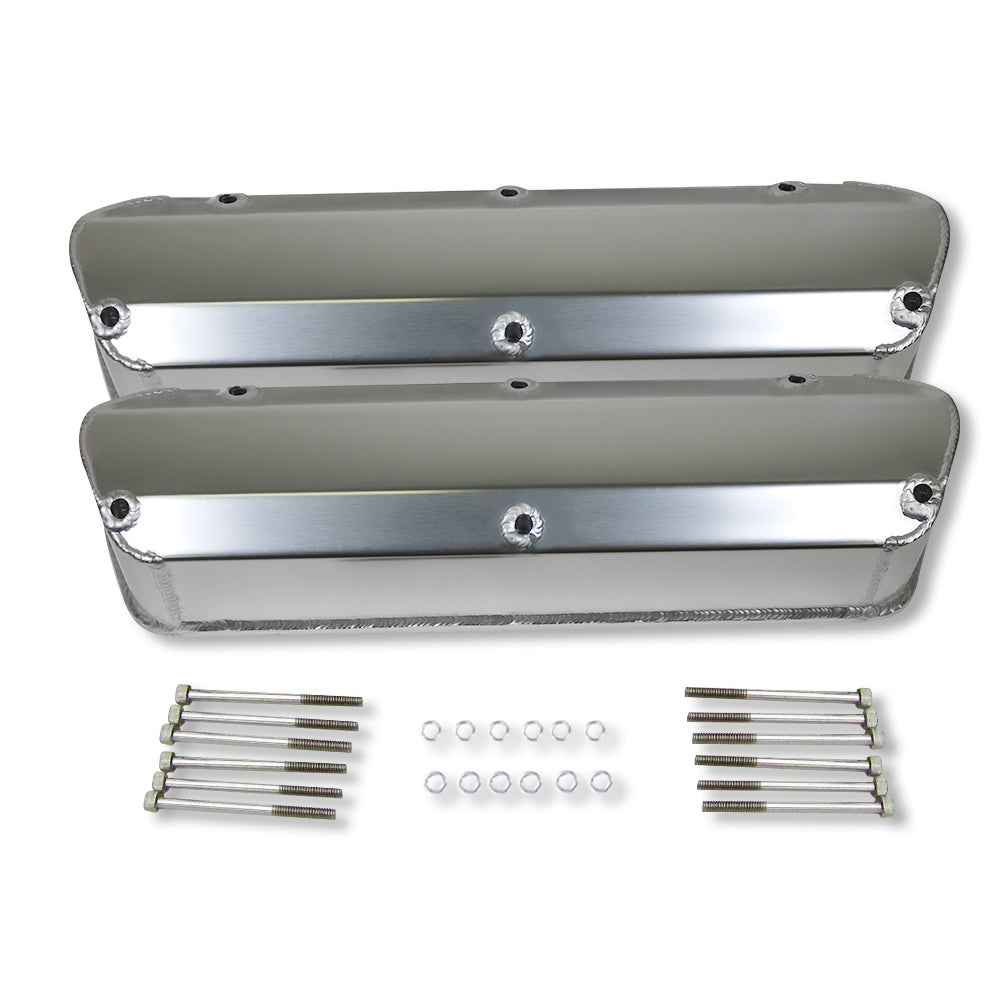 Fabricated Tall Valve Covers w/Long Bolts For SBF Ford 289 302 351W Polished