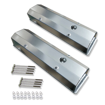 For 1958-86 Small Block Chevy 350 Tall Valve Covers w/ Hole Fabricated Aluminum