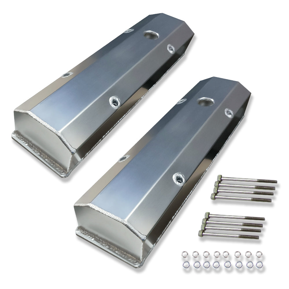 For 1958-86 Small Block Chevy 350 Tall Valve Covers w/ Hole Fabricated  Aluminum