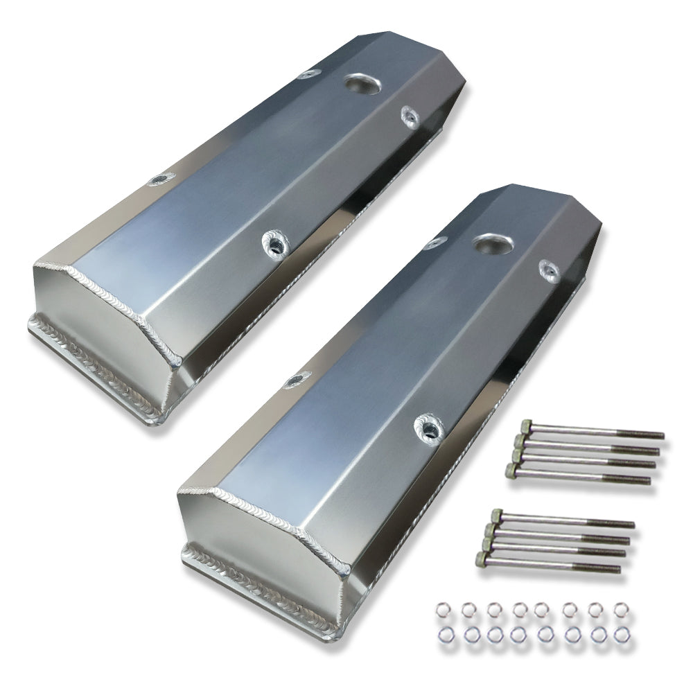 For 1958-86 Small Block Chevy 350 Tall Valve Covers w/ Hole Fabricated Aluminum