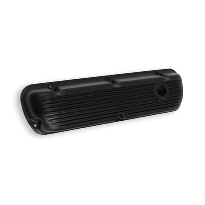 Finned Short Valve Covers For Small Block Ford SBF 289 302 351W Black Coated