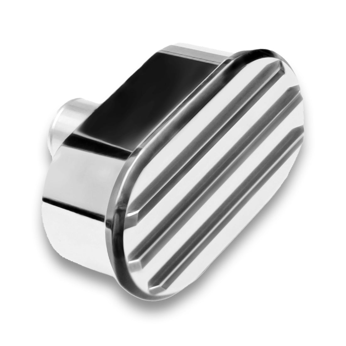 Finned Polished Aluminum Classic Nostalgia Valve Cover Breather SBC Fits Chevy