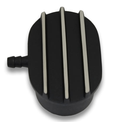 Oval Finned Alum Notalgic Breather & PCV Flat Black Coated