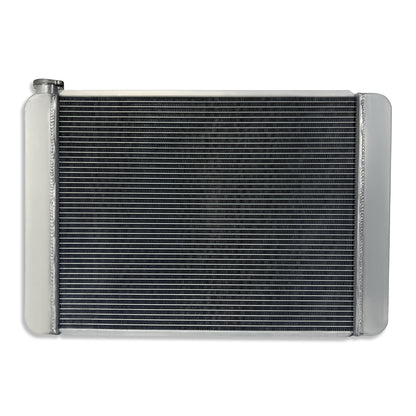 Fabricated Polished Aluminum Radiator 29" x 19" x3" Overall For SBC BBC Chevy GM &16" Curved S Blade Radiator Cooling Fan