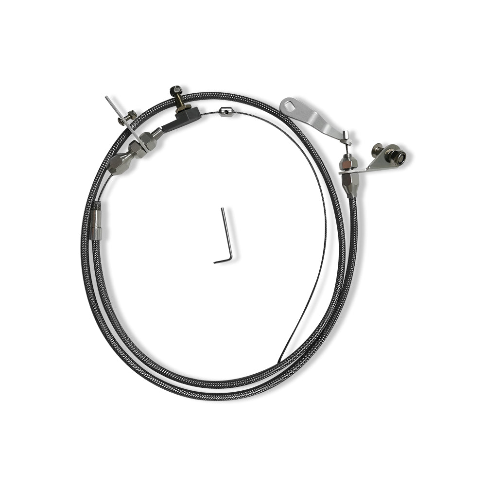 Stainless Braided Kick Down Cable For Ford C6 Transmission Detent Kickdown Trans