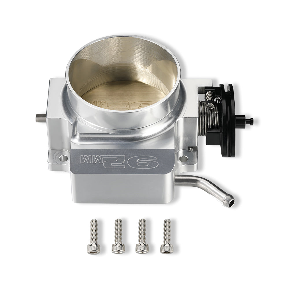102mm Fabricated Intake Manifold Low Profile Throttle Body 92mm for Cathedral Port LS1/LS2/LS6 Heads Silver with MAP Sensor Port Fuel Rails