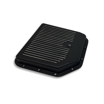 Aluminum GM Turbo 350 Finned Transmission Pan Black Includes Gasket and Hardware